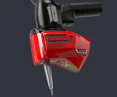 Probe with the scanner fitted