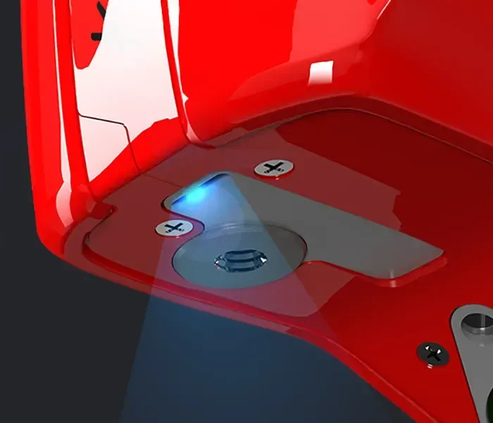 A wide blue laser line